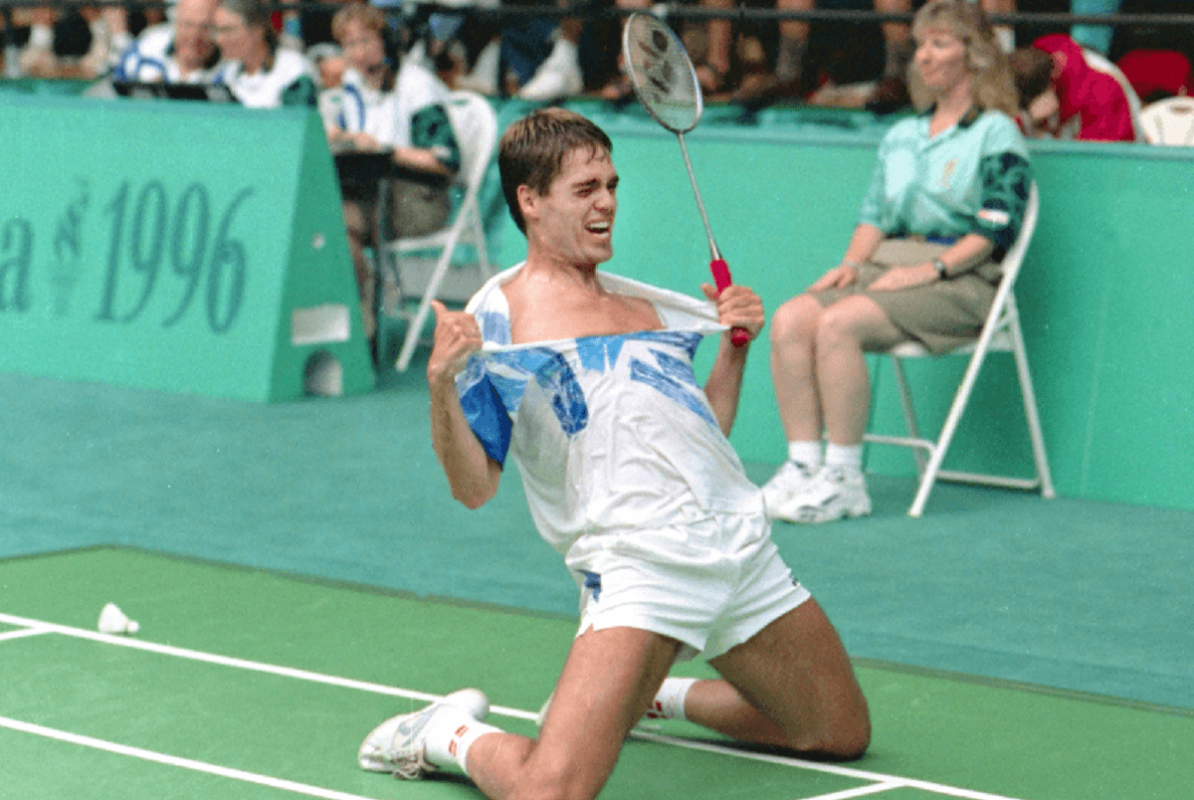Poul-Erik Høyer - OL - Atlanta 1996 - olympisk mester - jubelscene - semifinale