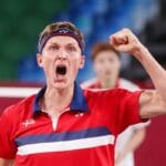 Badmintonphoto - Viktor Axelsen - Glæde - OL - Olympics - Tokyo 2020 - 2021 - styrke