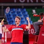Badmintonphoto - OL - Olympics - Viktor Axelsen - Glæde