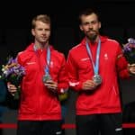 - European Games 2019 - Medaljer - Glæde - Badmintonphoto - Kim Astrup - Anders Skaarup