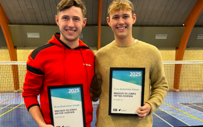 Vinderen af Årets Ildsjæl er: Jonas og Magnus Meyer-Iversen fra Nyborg Badminton Klub